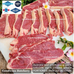 Beef SIRLOIN Porterhouse Has Luar Australia "S" STEER (young cattle up to 2yo) AGED FROZEN HARVEY steak 2cm 3/4" (price/pack kg 4-5pcs)